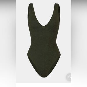 Hunza G Sadie Swimsuit Metallic Khaki